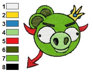 Angry Birds Space Embroidery Design 22